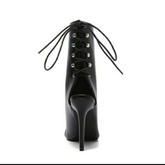 Almost GONE Lace Up Bootie Heels - Picture 4 of 5